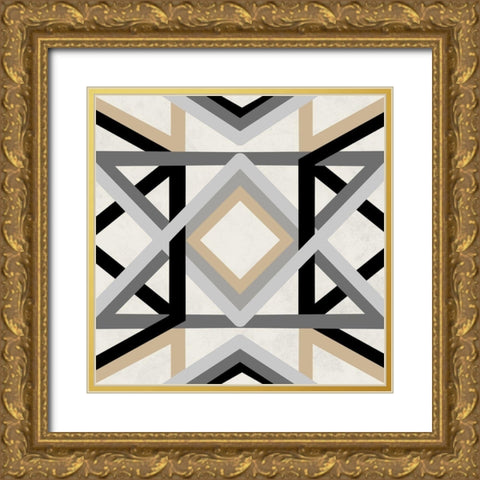 Desert Textile 1 Gold Ornate Wood Framed Art Print with Double Matting by Prime, Marcus