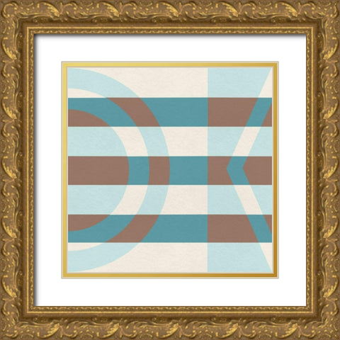 Shifted Parallels Gold Ornate Wood Framed Art Print with Double Matting by Prime, Marcus