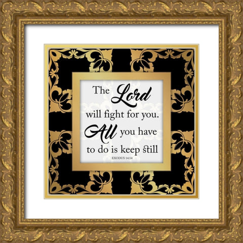 Keep Still Gold Ornate Wood Framed Art Print with Double Matting by Prime, Marcus