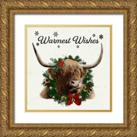 Warmest Wishes Gold Ornate Wood Framed Art Print with Double Matting by Prime, Marcus