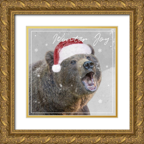 Winter Joy Gold Ornate Wood Framed Art Print with Double Matting by Prime, Marcus