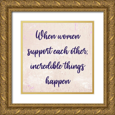 Support Each Other 2 Gold Ornate Wood Framed Art Print with Double Matting by Prime, Marcus