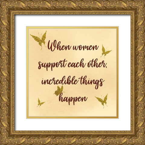 Supportive And Incredible Gold Ornate Wood Framed Art Print with Double Matting by Prime, Marcus