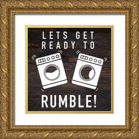Lets Rumble Gold Ornate Wood Framed Art Print with Double Matting by Prime, Marcus