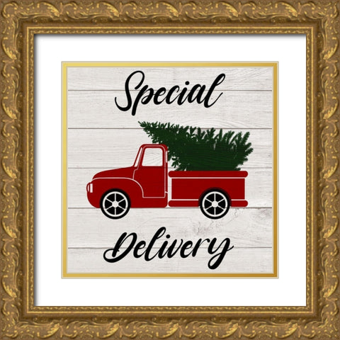 Special Delivery Classic Gold Ornate Wood Framed Art Print with Double Matting by Prime, Marcus