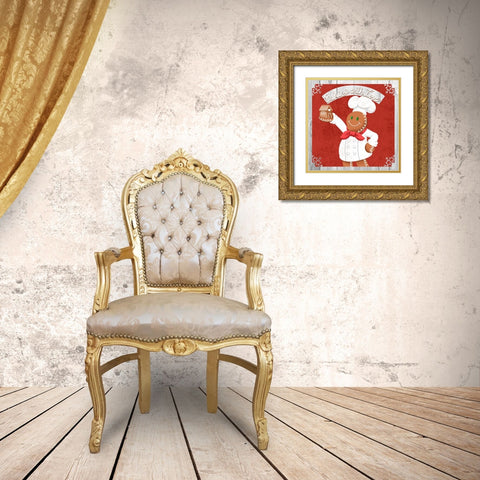 Lovely Baking Gold Ornate Wood Framed Art Print with Double Matting by Prime, Marcus