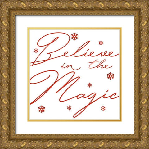 Believe In Magic Gold Ornate Wood Framed Art Print with Double Matting by Prime, Marcus
