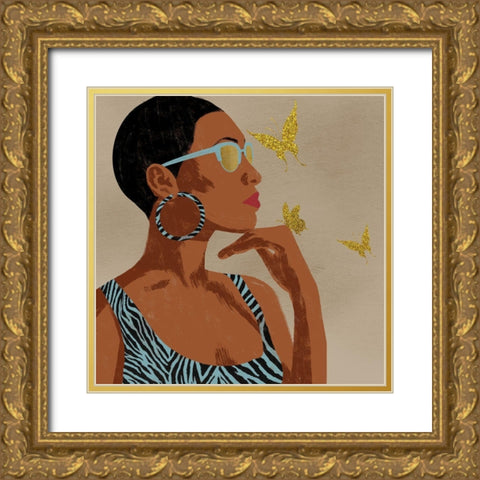 Fierce And Elegant 1 Gold Ornate Wood Framed Art Print with Double Matting by Prime, Marcus