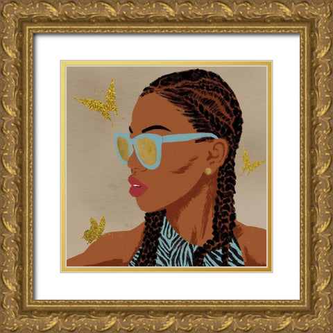 Fierce And Elegant 2 Gold Ornate Wood Framed Art Print with Double Matting by Prime, Marcus