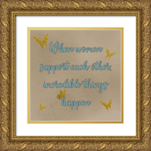 Supportive And Incredible Elegance Gold Ornate Wood Framed Art Print with Double Matting by Prime, Marcus