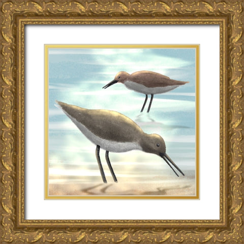 Dawning Friends 2 Gold Ornate Wood Framed Art Print with Double Matting by Prime, Marcus