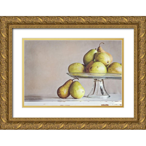 Pears Gold Ornate Wood Framed Art Print with Double Matting by Reed, Michele