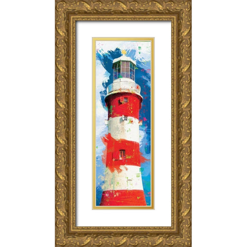Beacon 2 Gold Ornate Wood Framed Art Print with Double Matting by Miller, Savannah