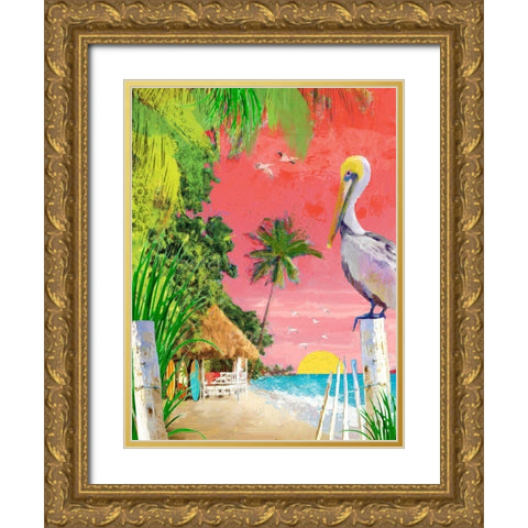 Bama Breeze 2 Gold Ornate Wood Framed Art Print with Double Matting by Miller, Savannah