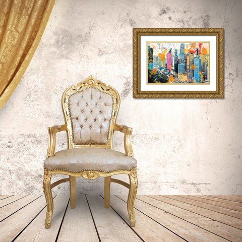 My Kinda Town Gold Ornate Wood Framed Art Print with Double Matting by Miller, Savannah