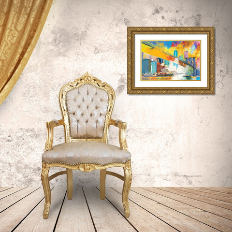 Sunrise Gold Ornate Wood Framed Art Print with Double Matting by Miller, Savannah