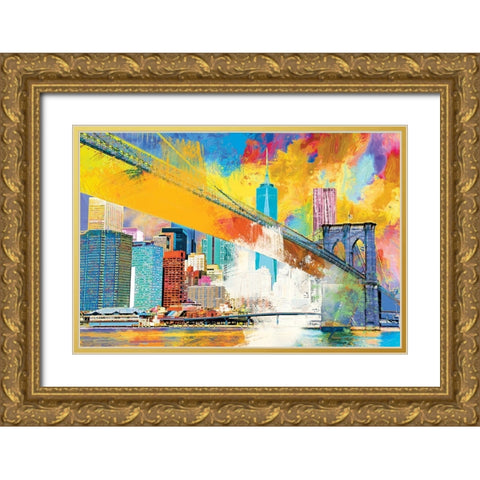 Sunrise Gold Ornate Wood Framed Art Print with Double Matting by Miller, Savannah