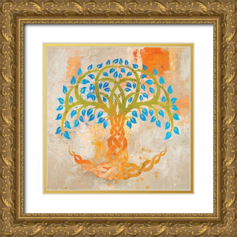 Balance and Harmony Gold Ornate Wood Framed Art Print with Double Matting by Miller, Savannah