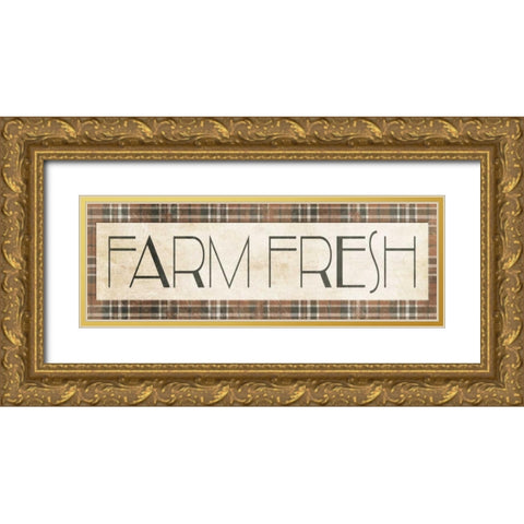 Farm Fresh Muted Colors Gold Ornate Wood Framed Art Print with Double Matting by Villa, Milli