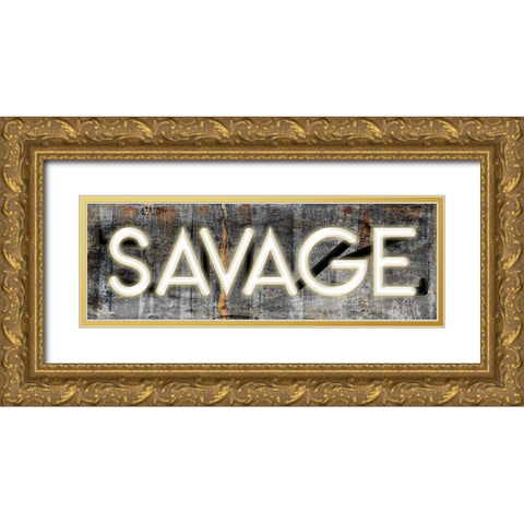 Savage Light Gold Ornate Wood Framed Art Print with Double Matting by Villa, Mlli