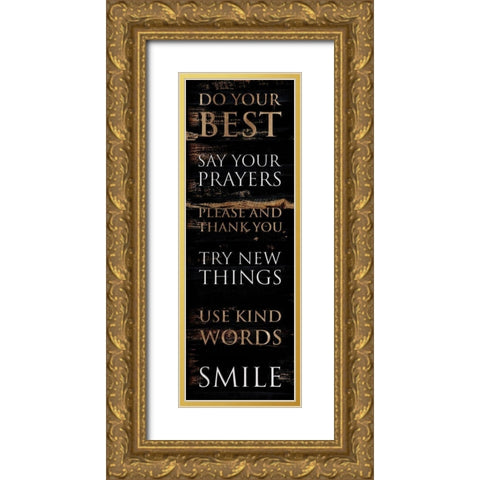 Do Your Best Gold Ornate Wood Framed Art Print with Double Matting by Villa, Mlli