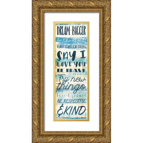 Dream Bigger Gold Ornate Wood Framed Art Print with Double Matting by Villa, Mlli
