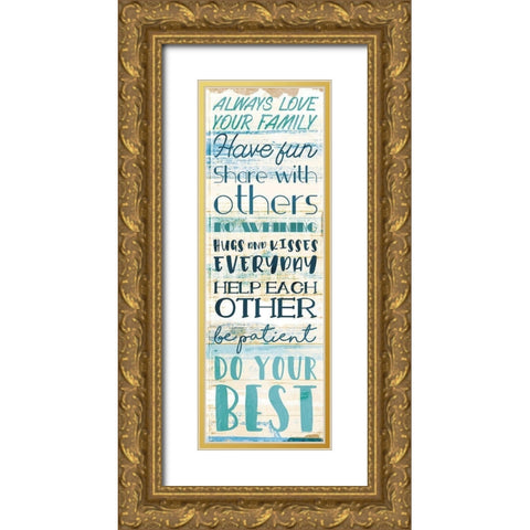 Always Love Gold Ornate Wood Framed Art Print with Double Matting by Villa, Mlli