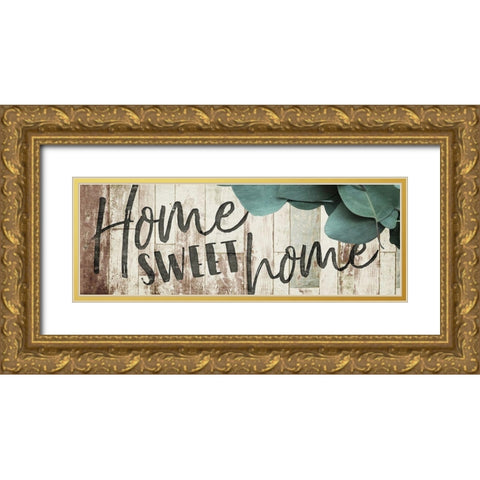 Home Sweet Home Gold Ornate Wood Framed Art Print with Double Matting by Villa, Mlli