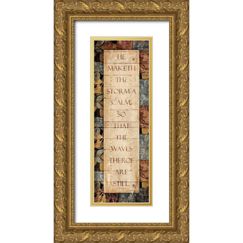 Maketh The Storm Gold Ornate Wood Framed Art Print with Double Matting by Villa, Mlli