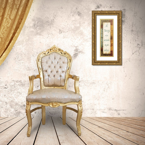 All Things Gold Ornate Wood Framed Art Print with Double Matting by Villa, Mlli