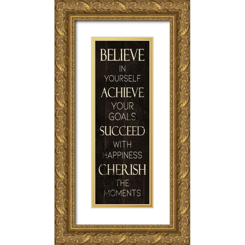 Achieve Gold Ornate Wood Framed Art Print with Double Matting by Villa, Mlli