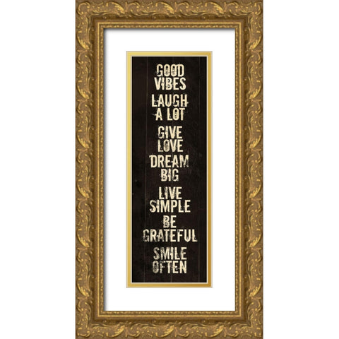 Dream Big Gold Ornate Wood Framed Art Print with Double Matting by Villa, Mlli
