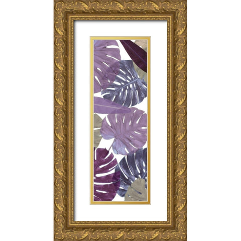 Purple Palms Gold Ornate Wood Framed Art Print with Double Matting by Villa, Mlli