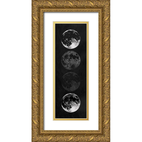Moon Shade Reverse Gold Ornate Wood Framed Art Print with Double Matting by Villa, Mlli