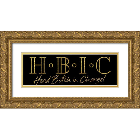 HBIC Gold Gold Ornate Wood Framed Art Print with Double Matting by Villa, Mlli