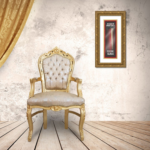Emergency Axe Gold Ornate Wood Framed Art Print with Double Matting by Villa, Mlli