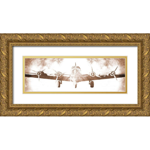 Time To Fly Sepia Gold Ornate Wood Framed Art Print with Double Matting by Villa, Milli