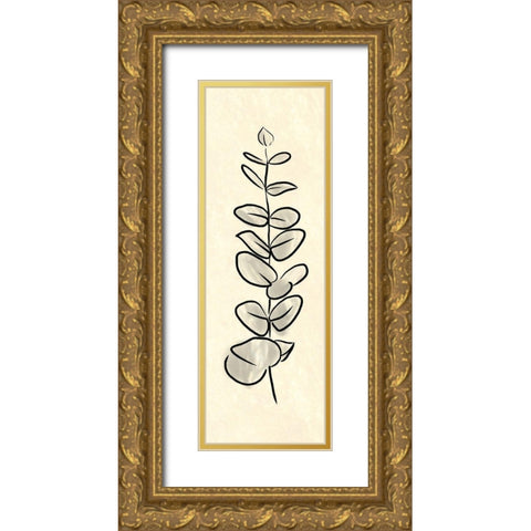 Simple Paper Flower 2 Gold Ornate Wood Framed Art Print with Double Matting by Villa, Milli
