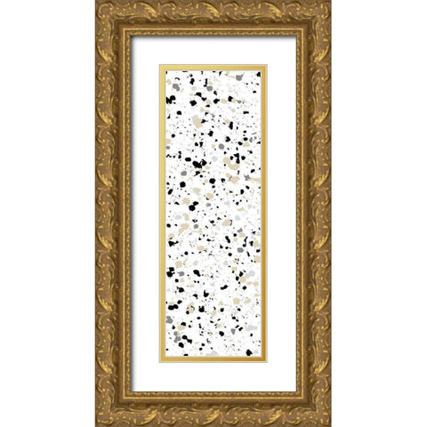 Steal Speckle 3 Gold Ornate Wood Framed Art Print with Double Matting by Villa, Milli