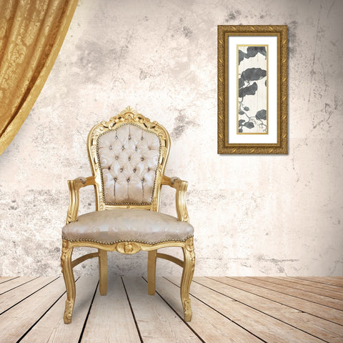 Muted Hanging Leaves 2 Gold Ornate Wood Framed Art Print with Double Matting by Villa, Milli