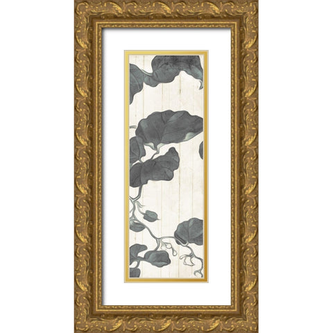 Muted Hanging Leaves 2 Gold Ornate Wood Framed Art Print with Double Matting by Villa, Milli