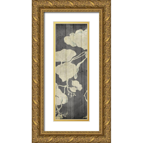 Aged Hanging Leaves 2 Gold Ornate Wood Framed Art Print with Double Matting by Villa, Milli