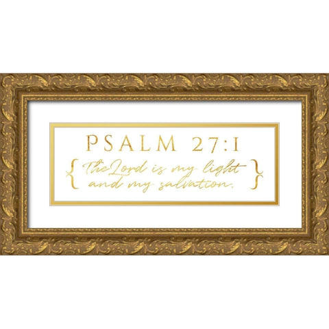 Lord Is My Light Gold Ornate Wood Framed Art Print with Double Matting by Villa, Milli