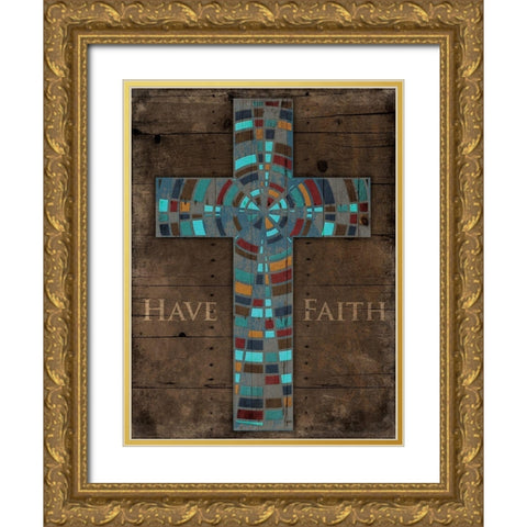 Have Faith Gold Ornate Wood Framed Art Print with Double Matting by Villa, Mlli