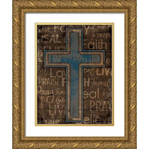 Rise Gold Ornate Wood Framed Art Print with Double Matting by Villa, Mlli