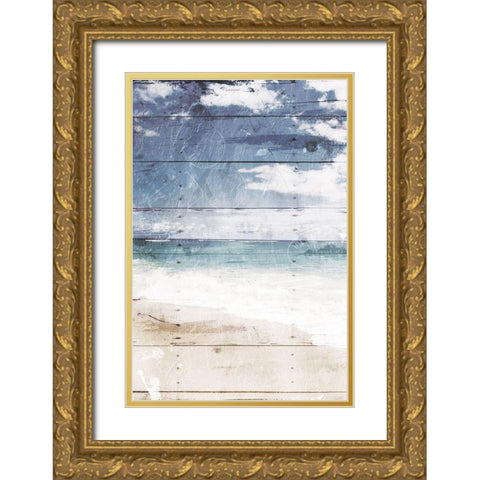 Coastal Chill Gold Ornate Wood Framed Art Print with Double Matting by Villa, Mlli