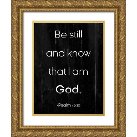 Be Still Gold Ornate Wood Framed Art Print with Double Matting by Villa, Milli