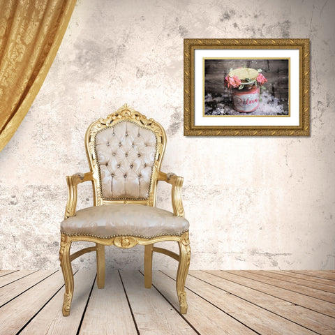Relaxing Candle Gold Ornate Wood Framed Art Print with Double Matting by Villa, Mlli