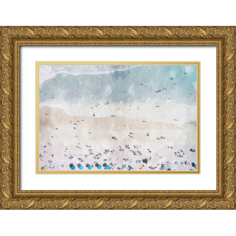 Beaching Out Gold Ornate Wood Framed Art Print with Double Matting by Villa, Mlli