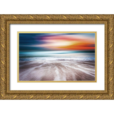 Look Out To Sea Gold Ornate Wood Framed Art Print with Double Matting by Villa, Mlli